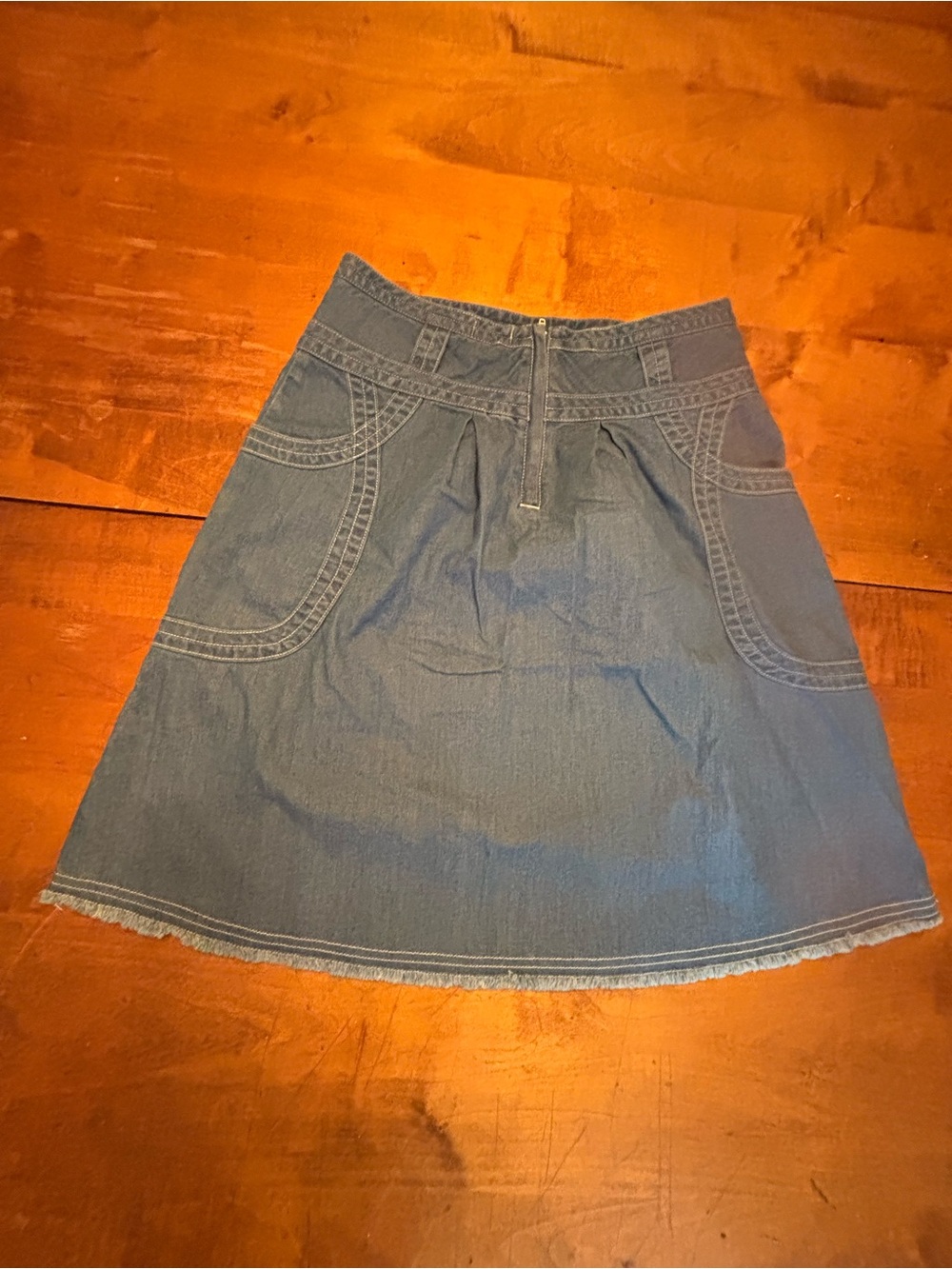 Sundance Denim A-Line Skirt - Blue